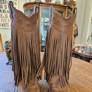 Fringed cowgirl boots size 9